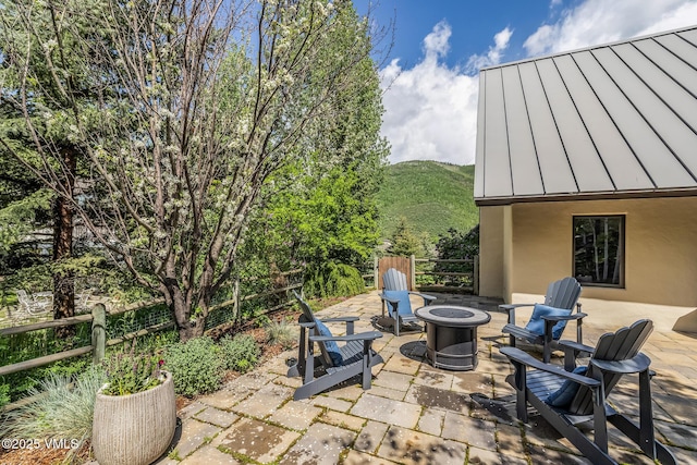 2036 Vermont Rd, Vail, CO 81657 - view of patio / terrace with a fire pit
