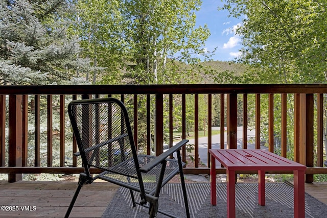 2932 Bellflower Dr Unit B, Vail, CO 81657 - view of wooden balcony featuring a deck