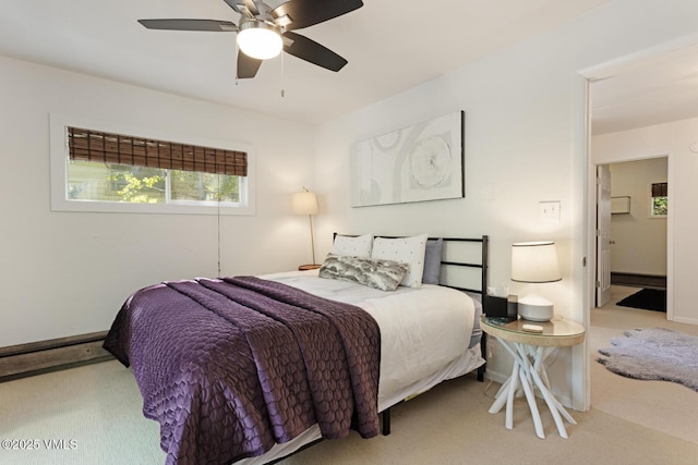 2932 Bellflower Dr Unit B, Vail, CO 81657 - carpeted bedroom featuring baseboards and ceiling fan