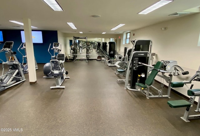 view of workout area