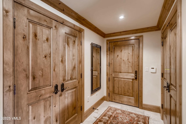434 S Frontage Rd E Unit 403, Vail, CO 81657 - entryway with recessed lighting and ornamental molding