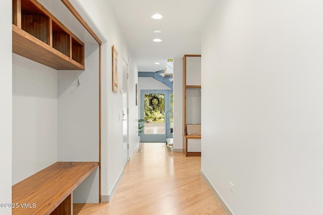 4916 Juniper Ln, Vail, CO 81657 - mudroom featuring recessed lighting and light wood-style floors