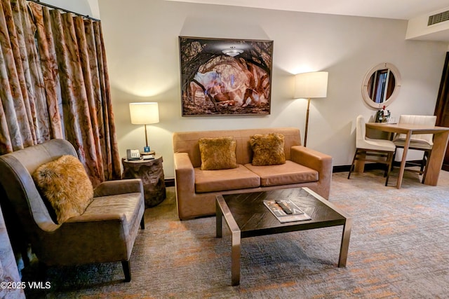 view of carpeted living room