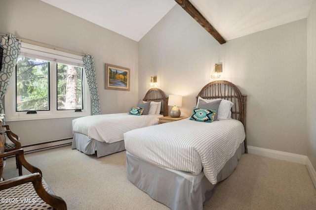 4470 Timber Falls Ct Unit 1407, Vail, CO 81657 - carpeted bedroom featuring a baseboard radiator and baseboards