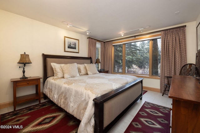 view of tiled bedroom