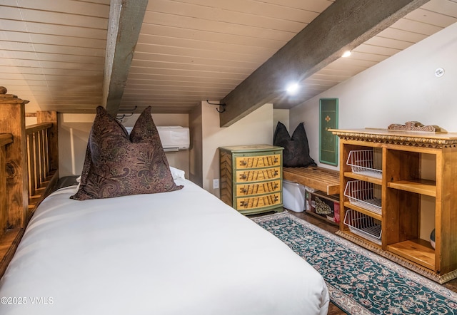 225 Wall St Unit 303, Vail, CO 81657 - bedroom featuring wooden ceiling