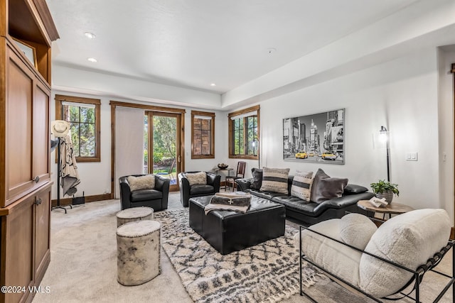 view of carpeted living room