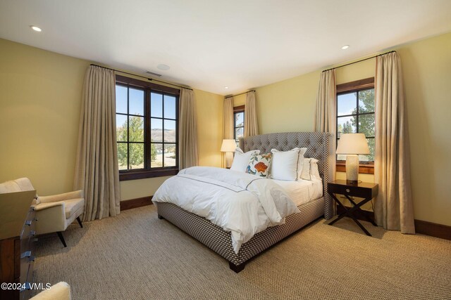 view of carpeted bedroom