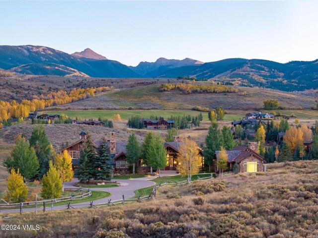 view of mountain feature featuring a rural view