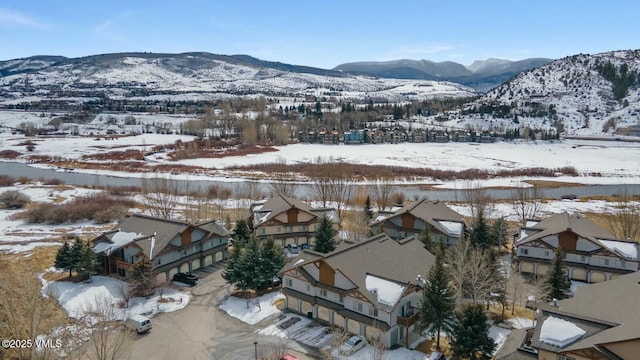 mountain view with a residential view