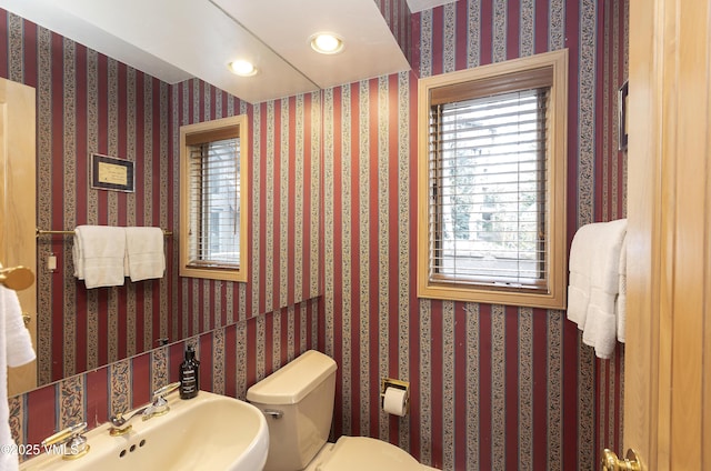 111 Scott Hill Rd Unit 17, Beaver Creek, CO 81620 - half bath featuring toilet, recessed lighting, and a sink