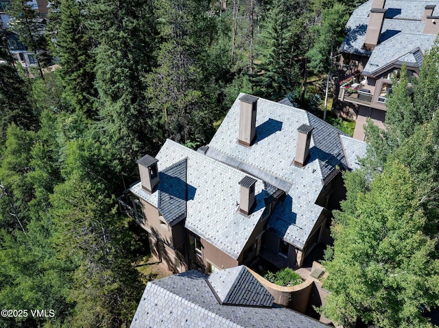 111 Scott Hill Rd Unit 17, Beaver Creek, CO 81620 - view from above of property featuring a heavily wooded area