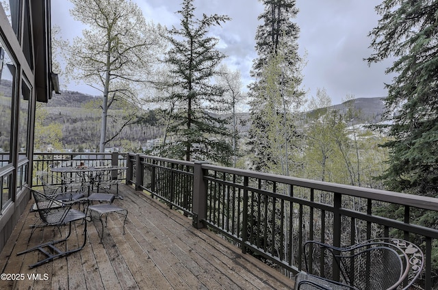 111 Scott Hill Rd Unit 17, Beaver Creek, CO 81620 - deck featuring a mountain view