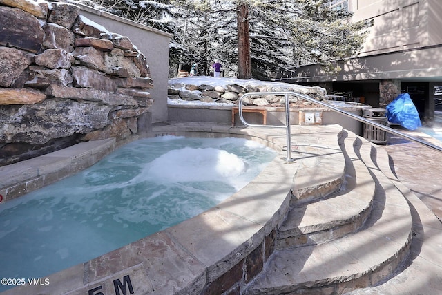 111 Scott Hill Rd Unit 17, Beaver Creek, CO 81620 - view of swimming pool with an outdoor hot tub
