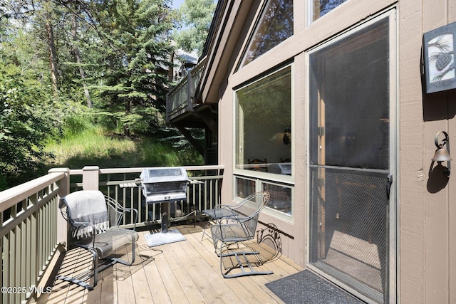 111 Scott Hill Rd Unit 17, Beaver Creek, CO 81620 - wooden terrace featuring area for grilling