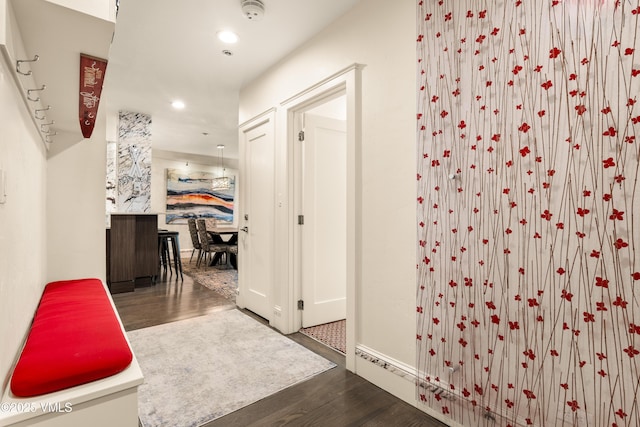 311 Offerson Rd Unit 223, Beaver Creek, CO 81620 - hall featuring dark wood-style flooring and recessed lighting
