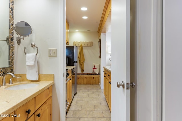 bathroom featuring vanity