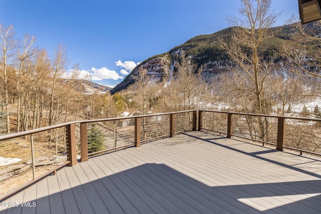 3235 Katsos Ranch Rd, Vail, CO 81657 - deck with a mountain view