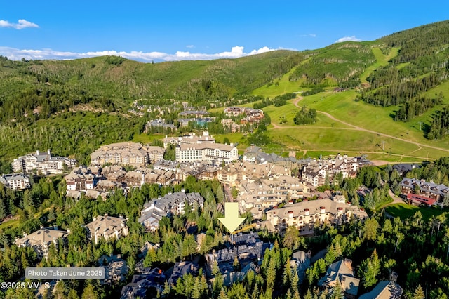 46 Red Spruce Ln Unit 2, Beaver Creek, CO 81620 - aerial view of property and surrounding area featuring a mountain backdrop