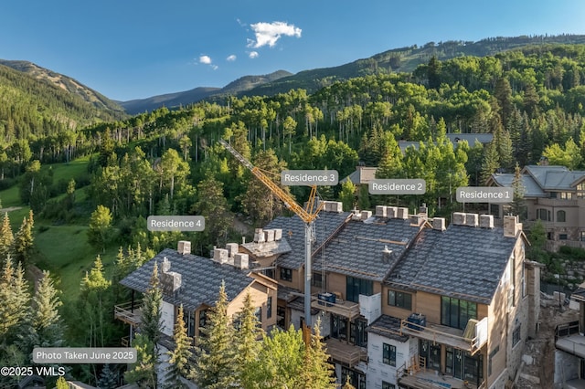 46 Red Spruce Ln Unit 2, Beaver Creek, CO 81620 - aerial overview of property's location with a mountainous background