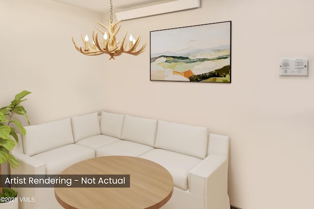 555 E Lionshead Cir Unit 207, Vail, CO 81657 - living room with a chandelier