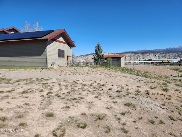 104 Chaparral Ranch Rd, Gypsum, CO 81637 - view of yard with a mountain view and fence