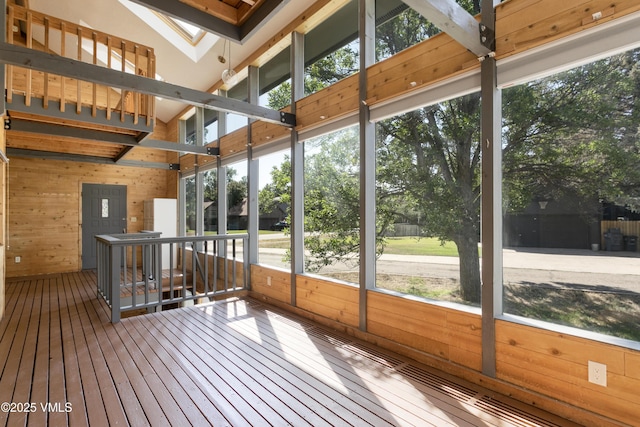 717 Bull Run Unit A, Eagle, CO 81631 - unfurnished sunroom featuring a skylight