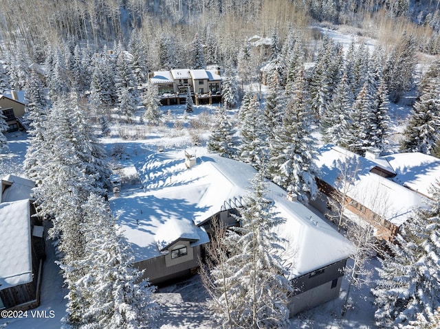 view of snowy aerial view