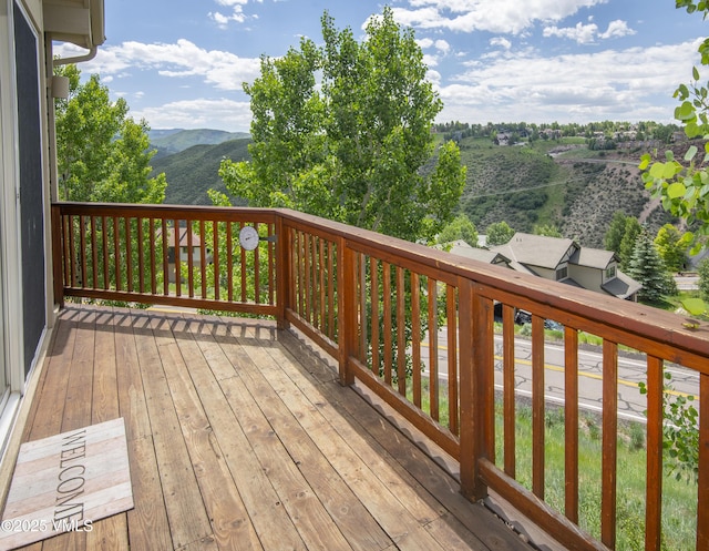 1082 W Wildwood Rd Unit C, Avon, CO 81620 - wooden terrace featuring a mountain view
