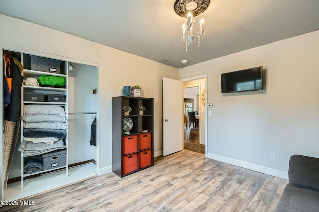 751 Bull Run, Eagle, CO 81631 - home office featuring light wood-style floors and a chandelier