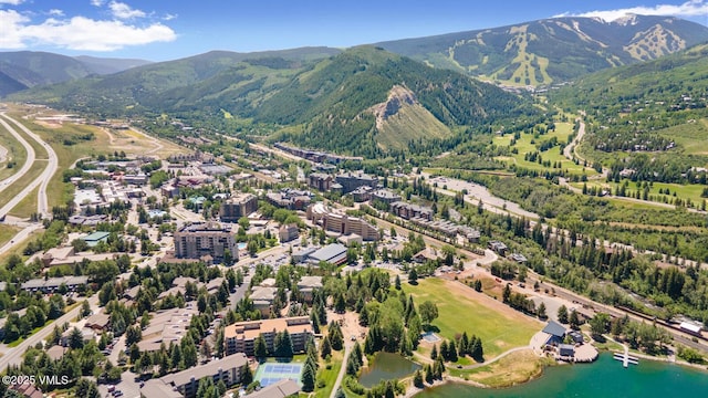 177 Lake St Unit 24, Avon, CO 81620 - aerial overview of property's location with a water and mountain view