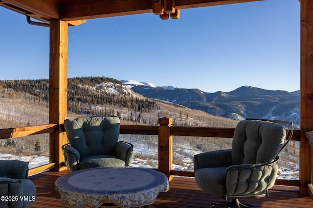 96 Pikes Way, Edwards, CO 81632 - snow covered deck with a mountain view