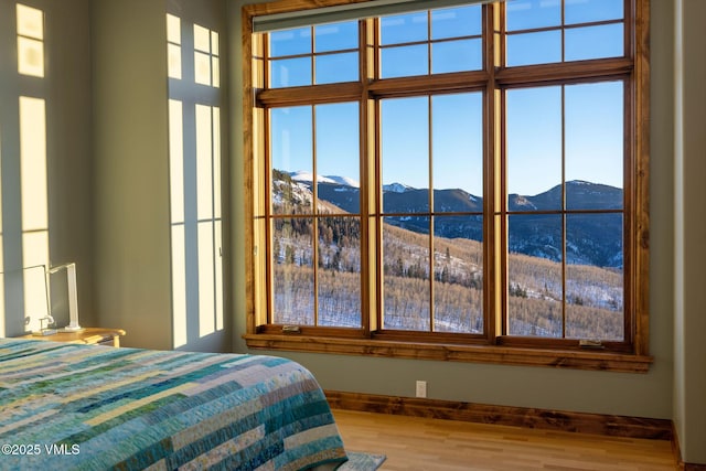 96 Pikes Way, Edwards, CO 81632 - bedroom with a mountain view, wood finished floors, and baseboards