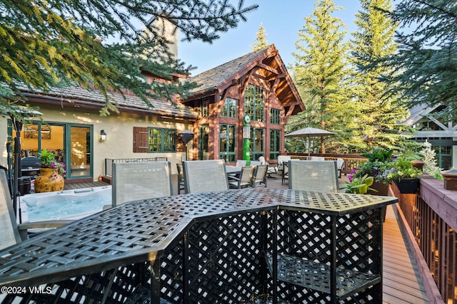 57 Mccoy Creek Dr Unit A, Edwards, CO 81632 - wooden terrace with outdoor dining area