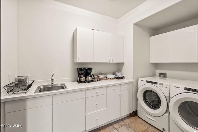 57 Mccoy Creek Dr Unit A, Edwards, CO 81632 - washroom with washer and clothes dryer, cabinet space, and light tile patterned floors
