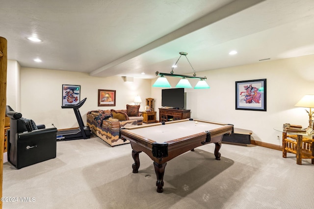57 Mccoy Creek Dr Unit A, Edwards, CO 81632 - playroom with light carpet, recessed lighting, and billiards table