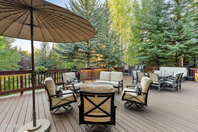57 Mccoy Creek Dr Unit A, Edwards, CO 81632 - deck featuring outdoor dining space and outdoor lounge area