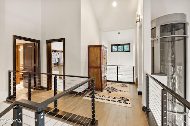 57 Mccoy Creek Dr Unit A, Edwards, CO 81632 - foyer with high vaulted ceiling and light wood-style flooring