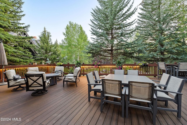 57 Mccoy Creek Dr Unit A, Edwards, CO 81632 - wooden terrace with outdoor dining space