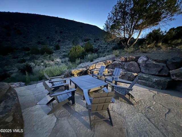 196 Spring Creek Ln, Edwards, CO 81632 - view of patio with a mountain view