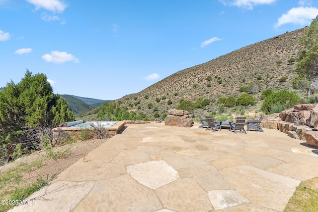 196 Spring Creek Ln, Edwards, CO 81632 - view of patio / terrace featuring a mountain view