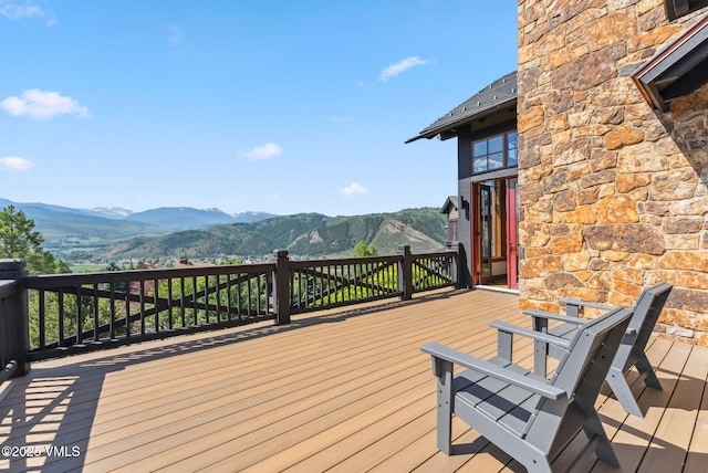196 Spring Creek Ln, Edwards, CO 81632 - wooden deck with a mountain view