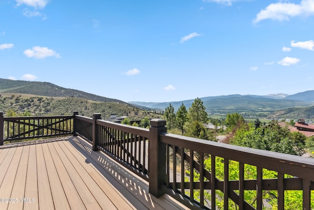 196 Spring Creek Ln, Edwards, CO 81632 - wooden deck featuring a mountain view