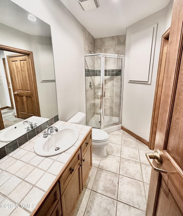 240 Chapel Pl Unit Br-309, Avon, CO 81620 - bathroom with a stall shower, vanity, and tile patterned floors