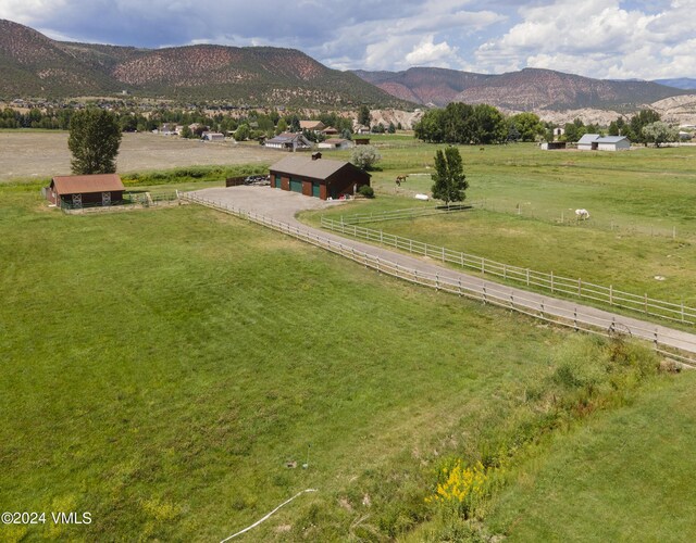 mountain view with a rural view