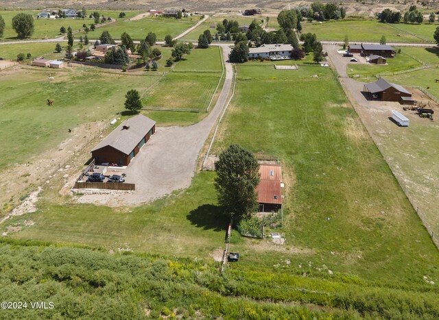 bird's eye view featuring a rural view