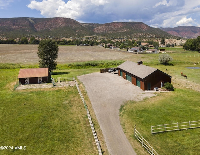 property view of mountains with a rural view