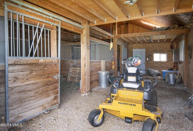 view of horse barn