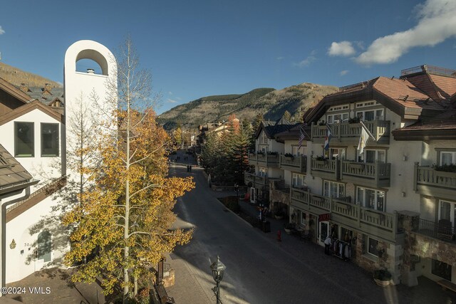 exterior space with a mountain view