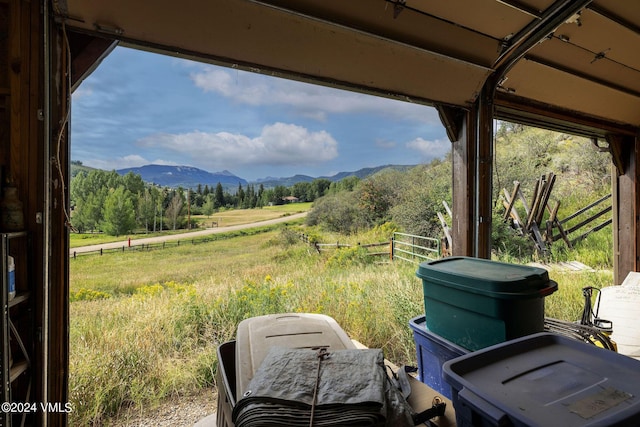407 Meadow Rd, Edwards, CO 81632 - view of yard featuring a mountain view, a rural view, and fence
